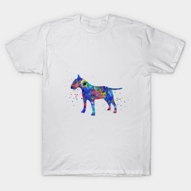 Bull terrier T-Shirt by RosaliArt